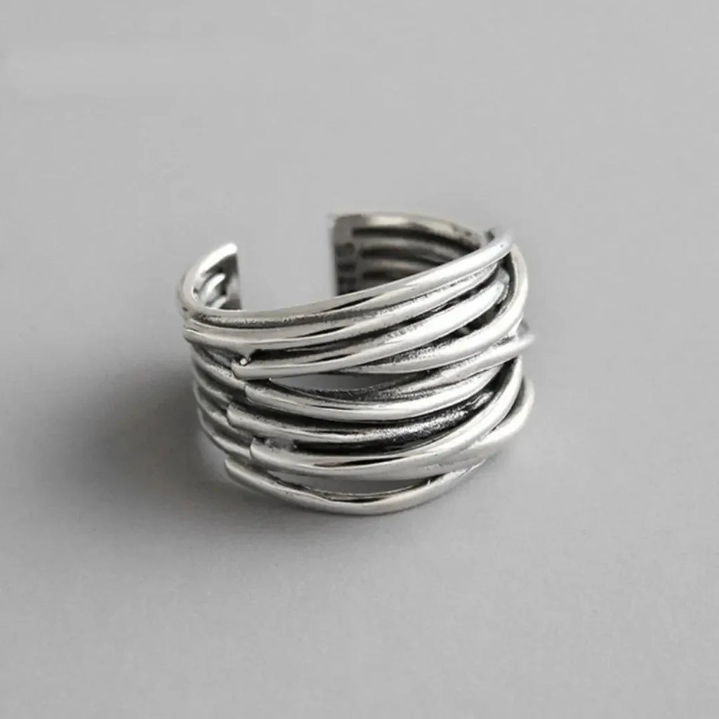 Adjustable silver layer ring - Agnes Jewels