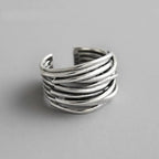 Adjustable silver layer ring - Agnes Jewels