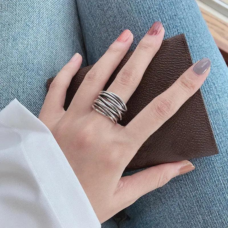 Adjustable silver layer ring - Agnes Jewels