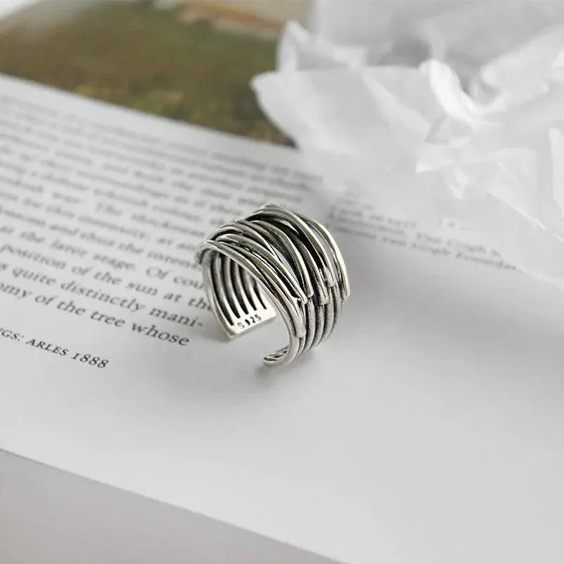 Adjustable silver layer ring - Agnes Jewels
