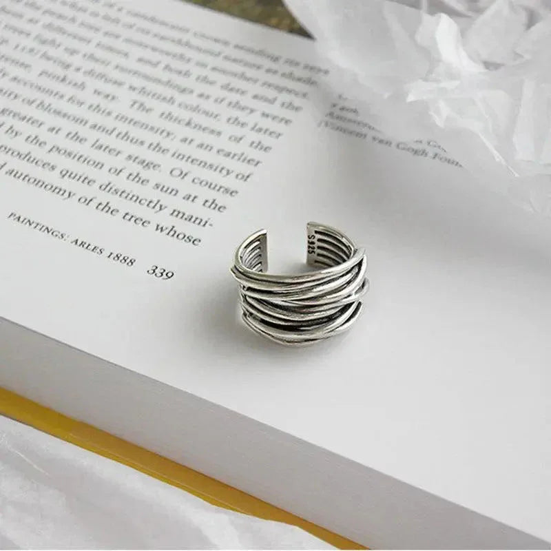 Adjustable silver layer ring - Agnes Jewels